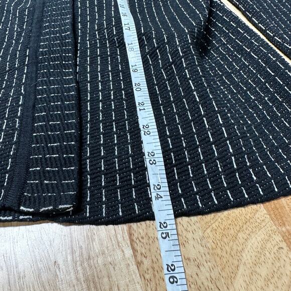 Eileen Fisher Silk Blend Black White Striped Knit Cardigan Size XS EUC Career - Picture 8 of 8